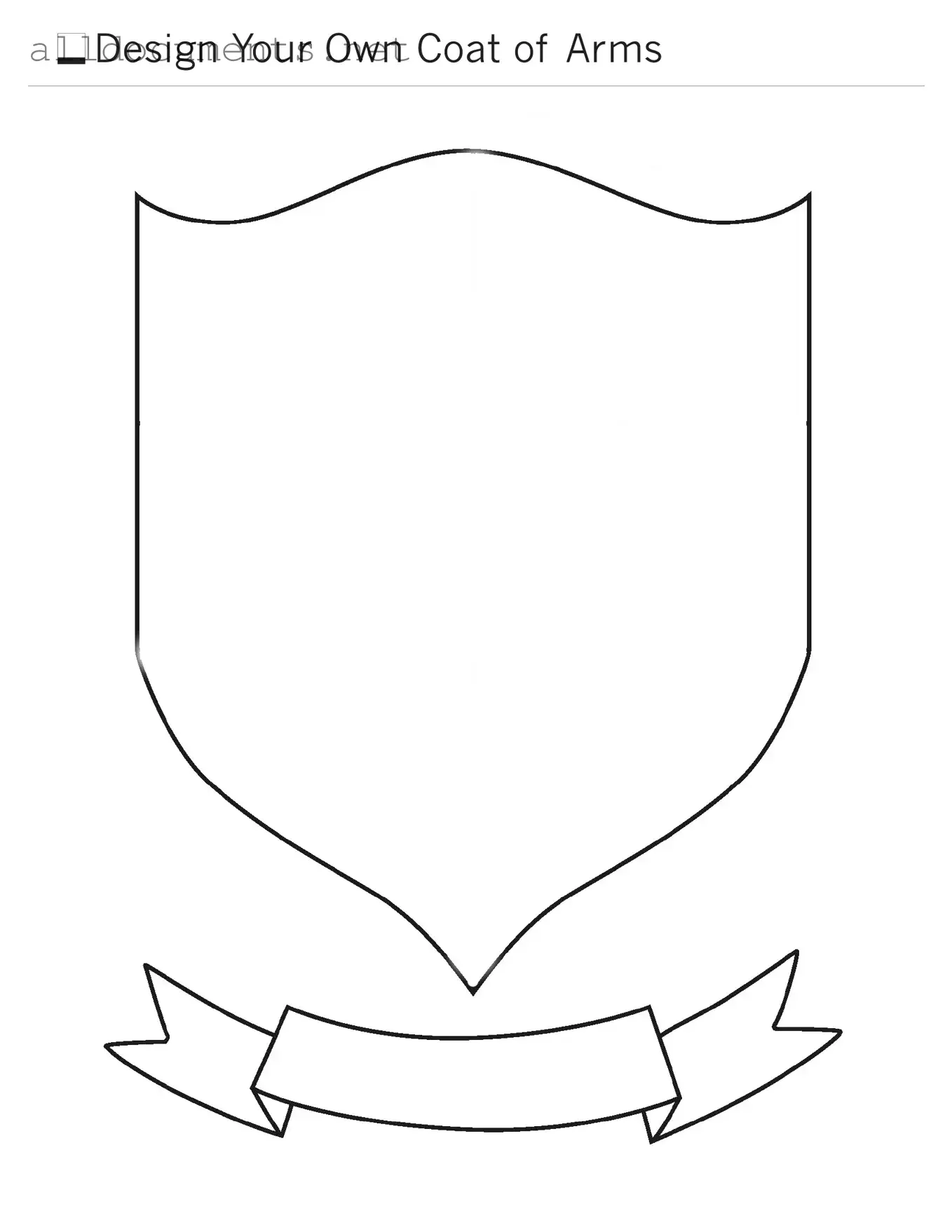 Fillable Coat Of Arms Template in PDF