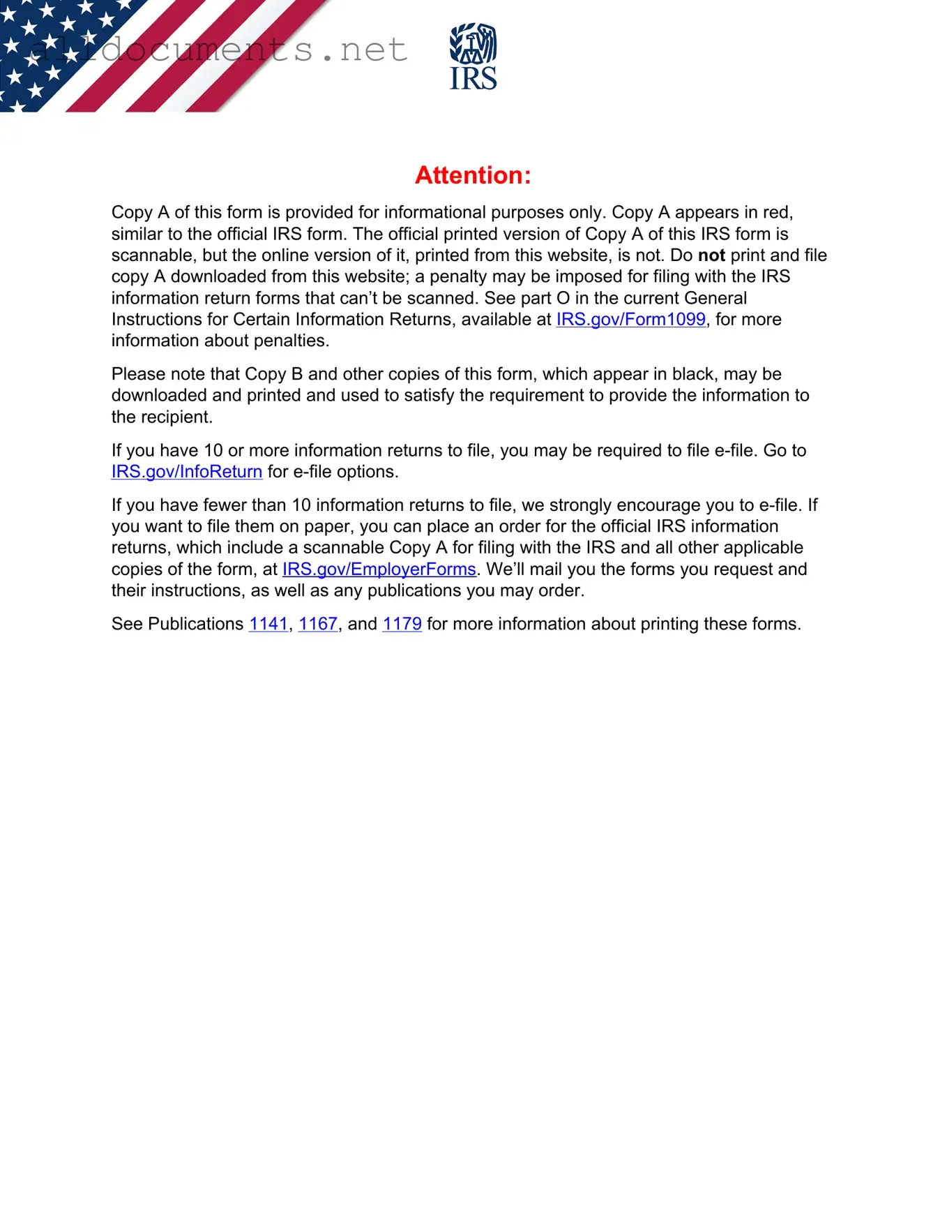 Fillable IRS 1099-MISC Template in PDF