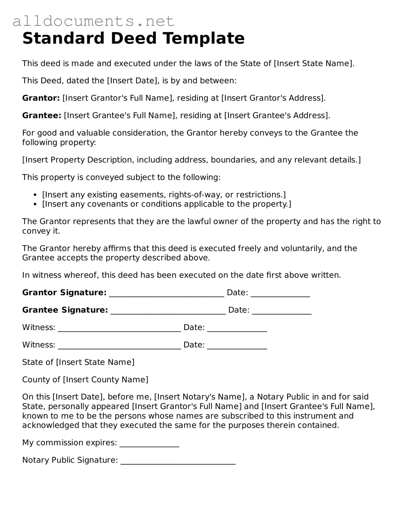 Free Deed Document