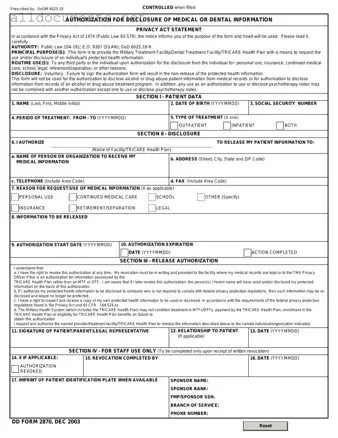 Fillable DD 2870 Template in PDF
