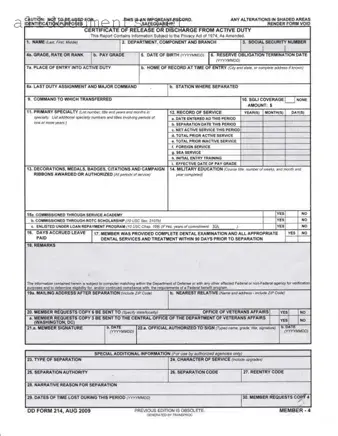 Fillable Dd 214 Template in PDF