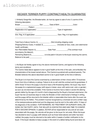 Fillable Health Guarantee Template in PDF
