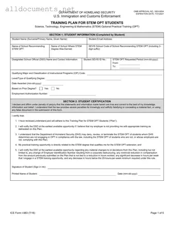 Fillable ICE I-983 Template in PDF