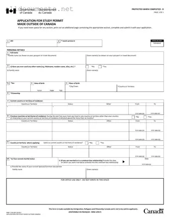 Fillable Imm 1294 Template in PDF