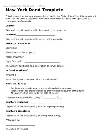 Official  Deed Template for New York
