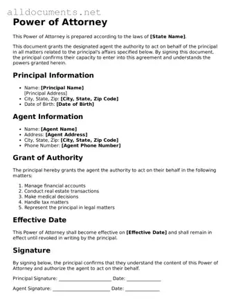 Free Power of Attorney Document