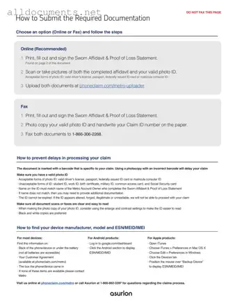 Fillable Asurion F-017-08 MEN Template in PDF